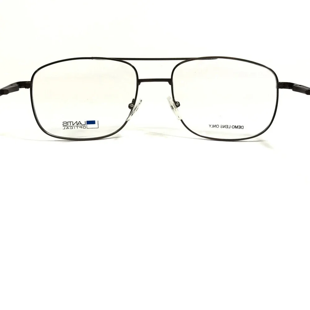 Lantis Optical Eyeglasses Frames L7009 BRN Brown Square Wire Rim 58-19-150